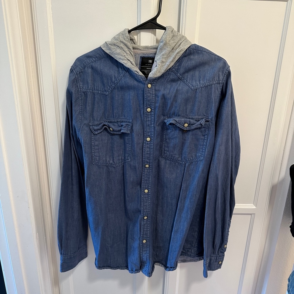 Cotton on shirt with gray hoodie, 9/10 condition
